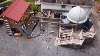 You can see the new sled cut to 5" instead of 12". 